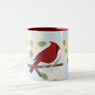 Cardinal and Dogwood Watercolor Mug