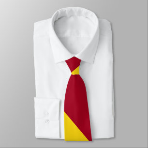 Cardinal and Gold Broad University Stripe Tie