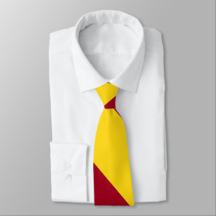 Cardinal and Gold Broad University Stripe Tie