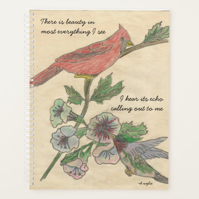 Cardinal and Hummingbird Planner (Front)