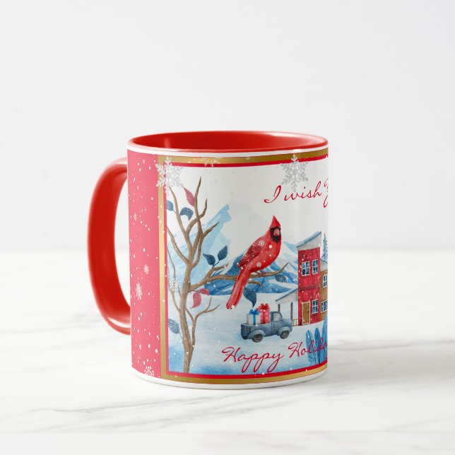 Cardinal And Landscape Customise Mug (Front Left)