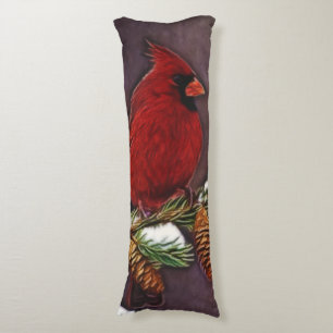 Cardinal and Pinecones Body Cushion