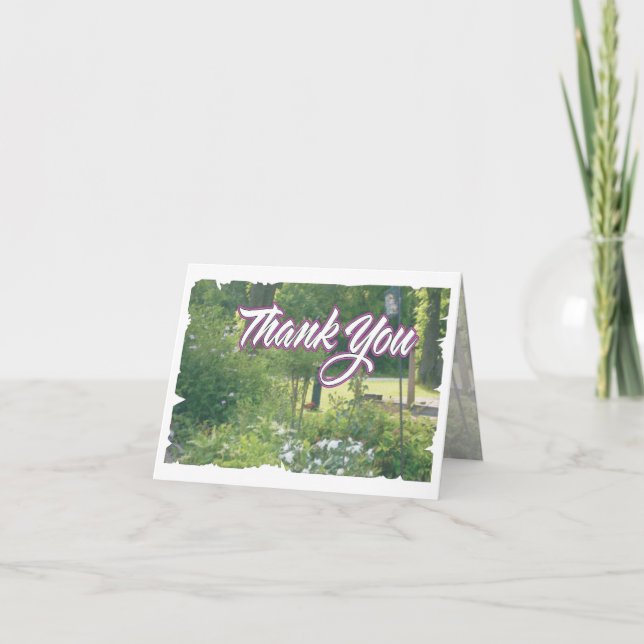 cardinal and roses thank you card (Front)