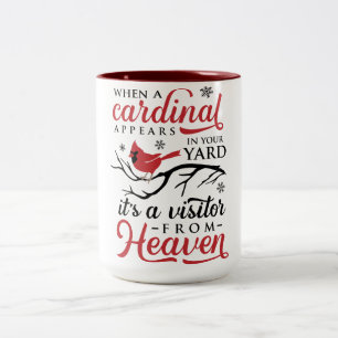 cardinal appears  Two-Tone coffee mug