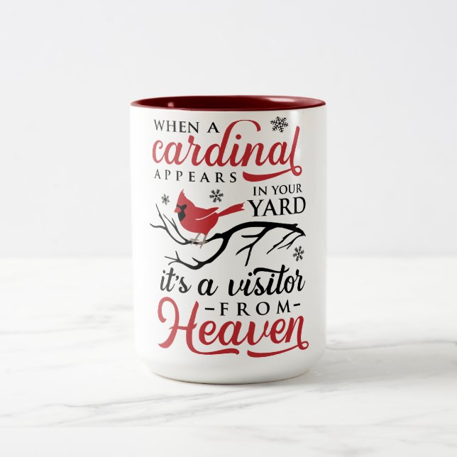 cardinal appears  Two-Tone coffee mug (Center)