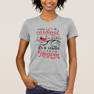 Cardinal Appears Visitor From Heaven Christmas T-Shirt