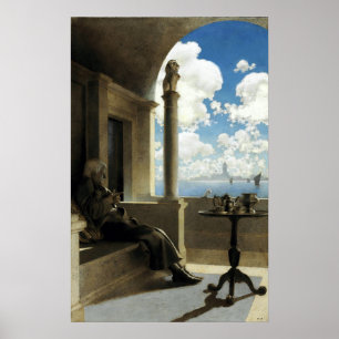 Cardinal Archbishop Sat on His Shaded Balcony Poster