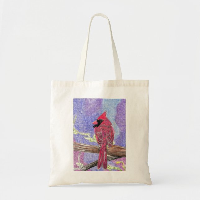 Cardinal At Dusk Tote Bag (Front)