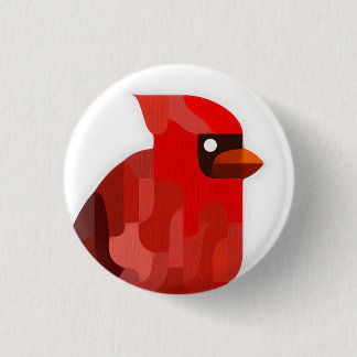 Cardinal Bird Button