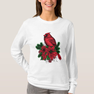 Cardinal bird, Christmas illustration T-Shirt