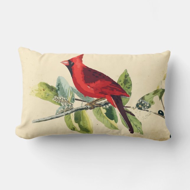Cardinal bird decor pillow (Front)