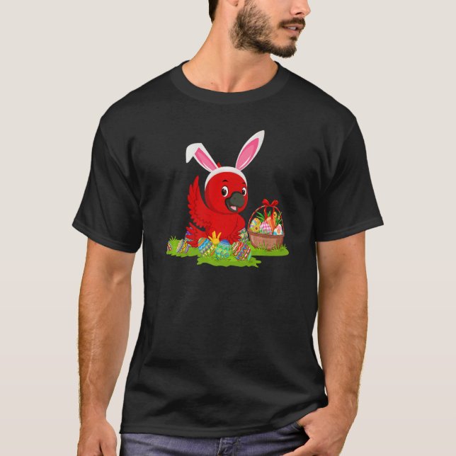 Cardinal Bird Easter Egg Hunt Bunny Cardinal Easte T-Shirt (Front)
