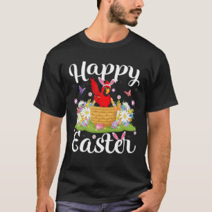 Cardinal Bird Easter Egg Hunt Floral Cardinal East T-Shirt