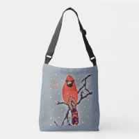 Cardinal Bird In Snowfall