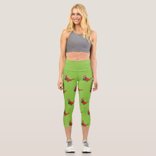 Cardinal Bird Love Mating Calls Capri Leggings