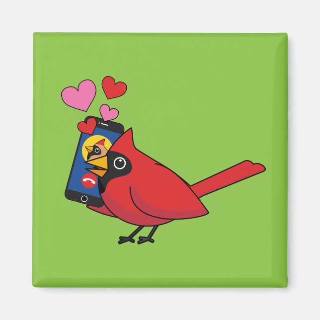 Cardinal Bird Love Mating Calls Magnet (Front)