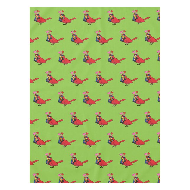 Cardinal Bird Love Mating Calls Tablecloth (Front)