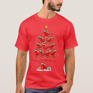 Cardinal Bird Lover Matching Santa Cardinal Christ T-Shirt