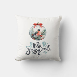 Cardinal Birds Ball Throw Pillow