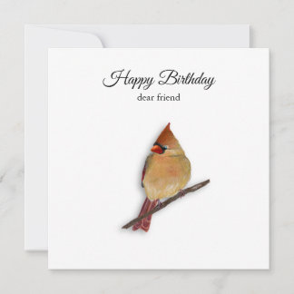Cardinal Birthday Card