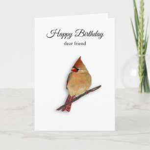 Cardinal Birthday Card