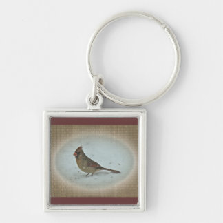 Cardinal (Cardinalis cardinalis) Female Songbird Key Ring