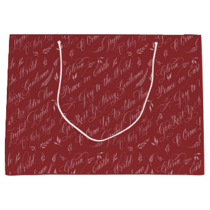 Cardinal Christmas Carols Large Gift Bag