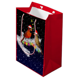 Cardinal Christmas Gift Bag