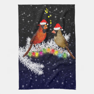 Cardinal Christmas Kitchen Towel