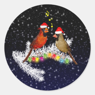 Cardinal Christmas Sticker