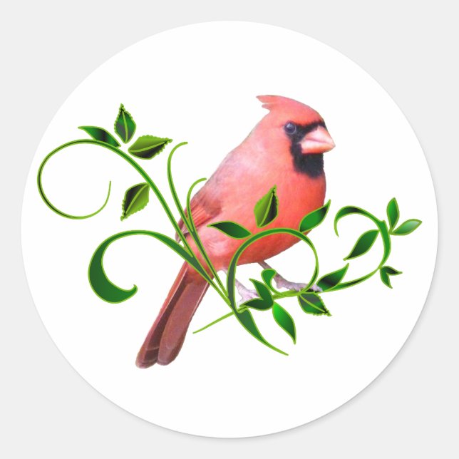 Cardinal Classic Round Sticker (Front)