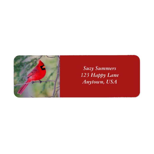 Cardinal Contrast Label Return Address Label (Front)