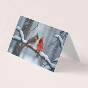 Cardinal Couple Christmas Card