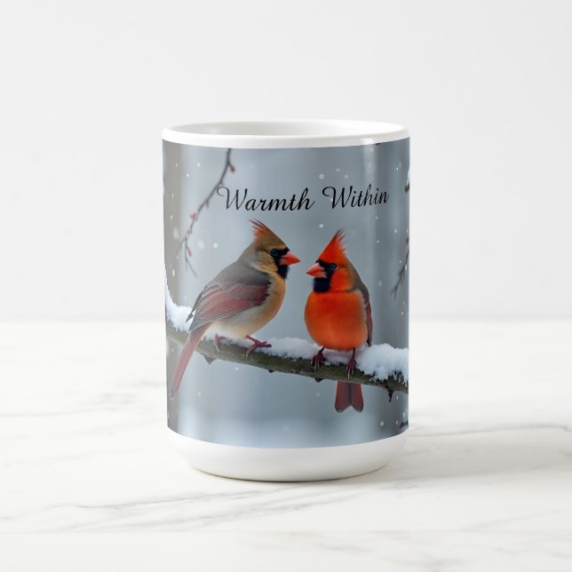 Cardinal Couple Personalised Mug (Center)