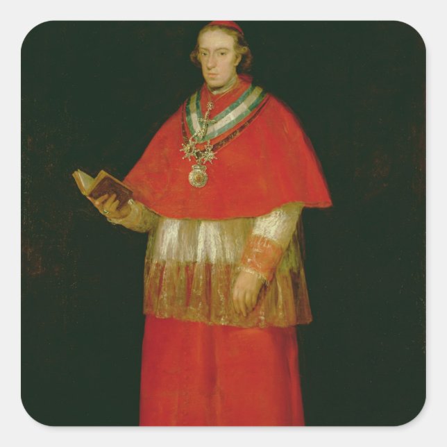 Cardinal Don Luis de Bourbon  c.1800 Square Sticker (Front)