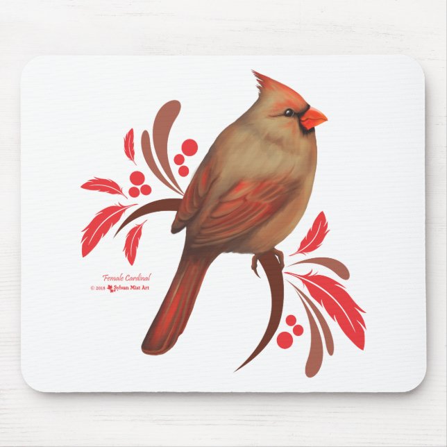 Cardinal-Female Mouse Pad (Front)