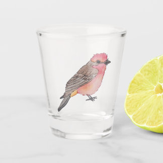 Cardinal flycatcher shot glass