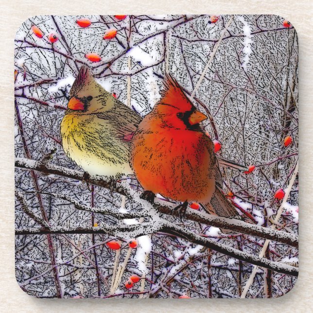Cardinal Forest Coasters (Front)