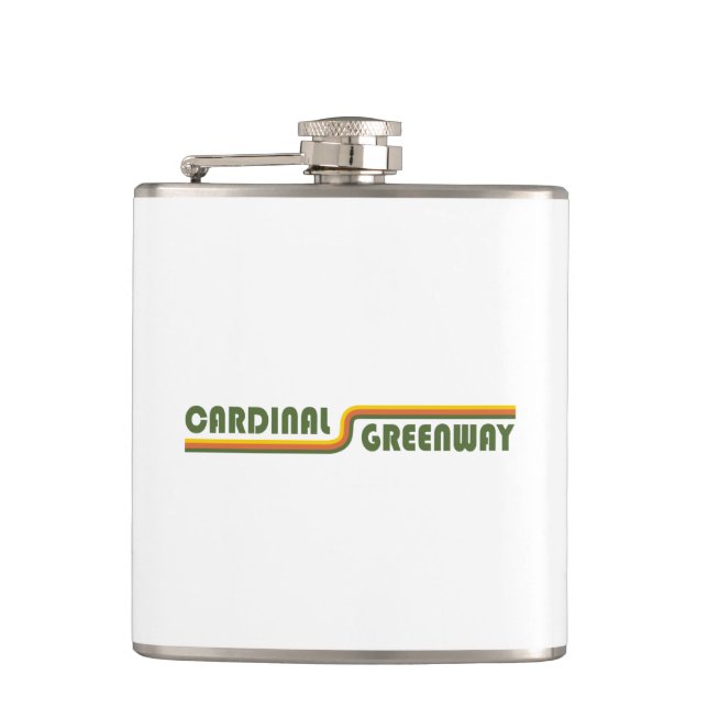 Cardinal Greenway Indiana Hip Flask (Front)