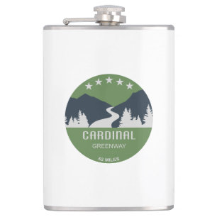 Cardinal Greenway Indiana Hip Flask