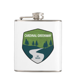 Cardinal Greenway Indiana Hip Flask