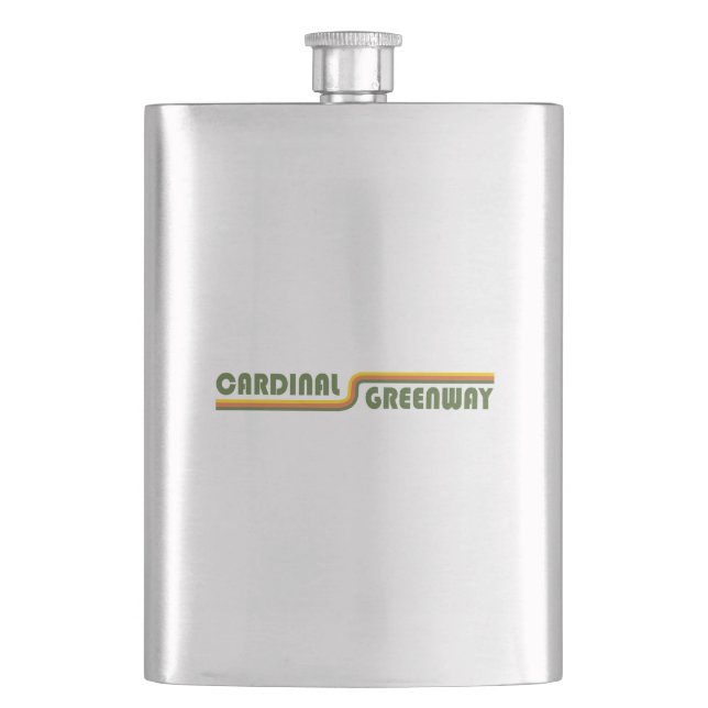 Cardinal Greenway Indiana Hip Flask (Front)