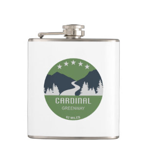 Cardinal Greenway Indiana Hip Flask
