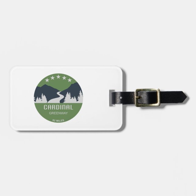 Cardinal Greenway Indiana Luggage Tag (Front Horizontal)