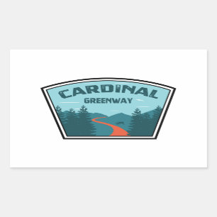 Cardinal Greenway Indiana Rectangular Sticker