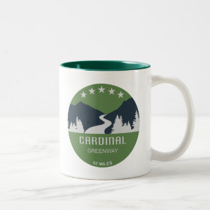 Cardinal Greenway Indiana Two-Tone Coffee Mug