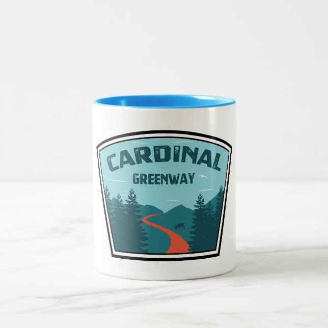 Cardinal Greenway Indiana Two-Tone Coffee Mug (Center)