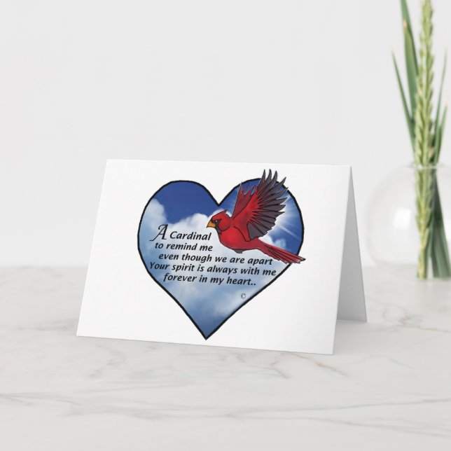 Cardinal Heart Poem Card (Front)