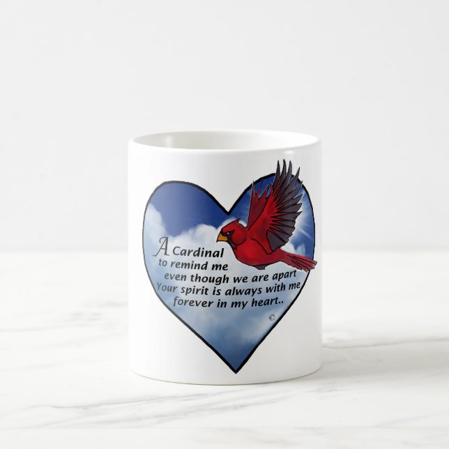 Cardinal Heart Poem Coffee Mug (Center)