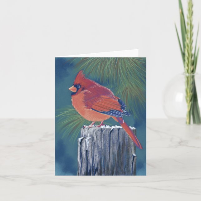 Cardinal Holiday Card (Front)